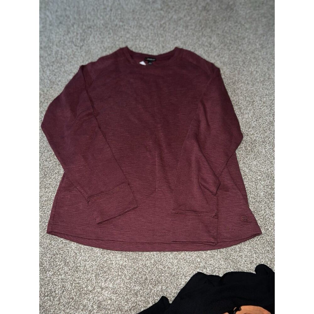 Banana Republic NWT Men's Size L Burgundy Double Knit Crewneck Sweater